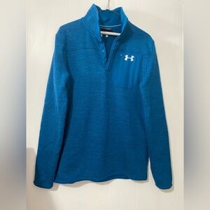 Under Armour Size Small Brand New Blue Coldgear Snap Button Women Fleece